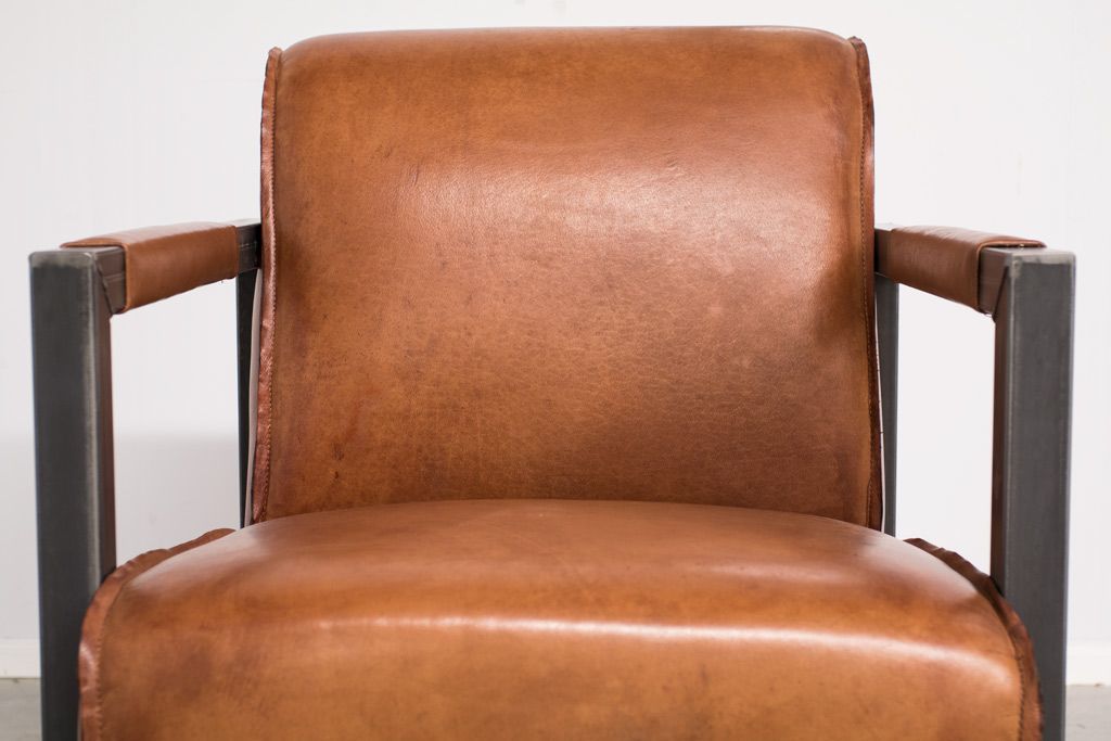 Buffalo Industrie Sessel Amerikanisch - Vintage Leder - Art. 309