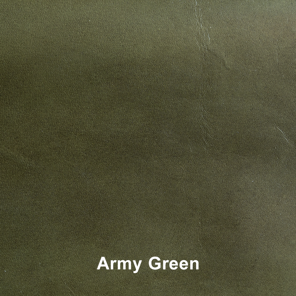 Amerikanischer Lehnstuhl Mountain mit Handgriff - Leder Industriemetal - Army Green