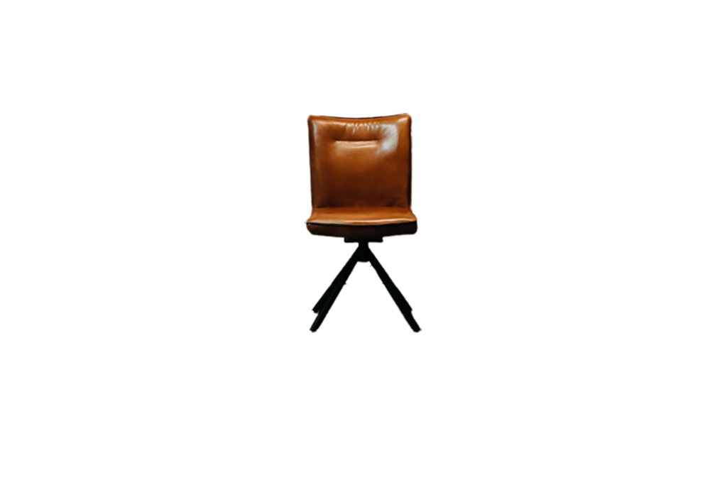 Industrial chair Anna | Vintage art leather Chestnut | TRT frame black mat