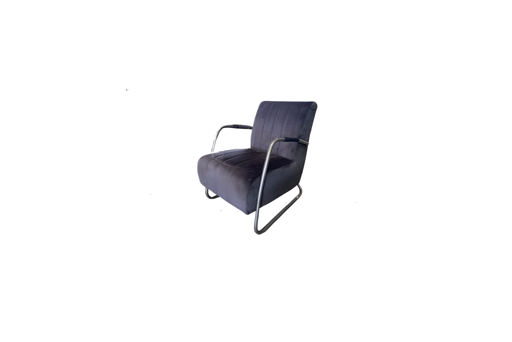 Guuz-man - Samt stoff - Anthracite - Lounge Chair