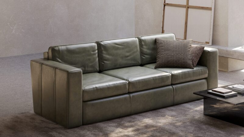 Luke 4-seater 275 cm wide, Vintage Art Army Green