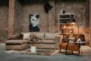 Industrielles Lounge-Sofa Luke handgewachstes Büffelleder.